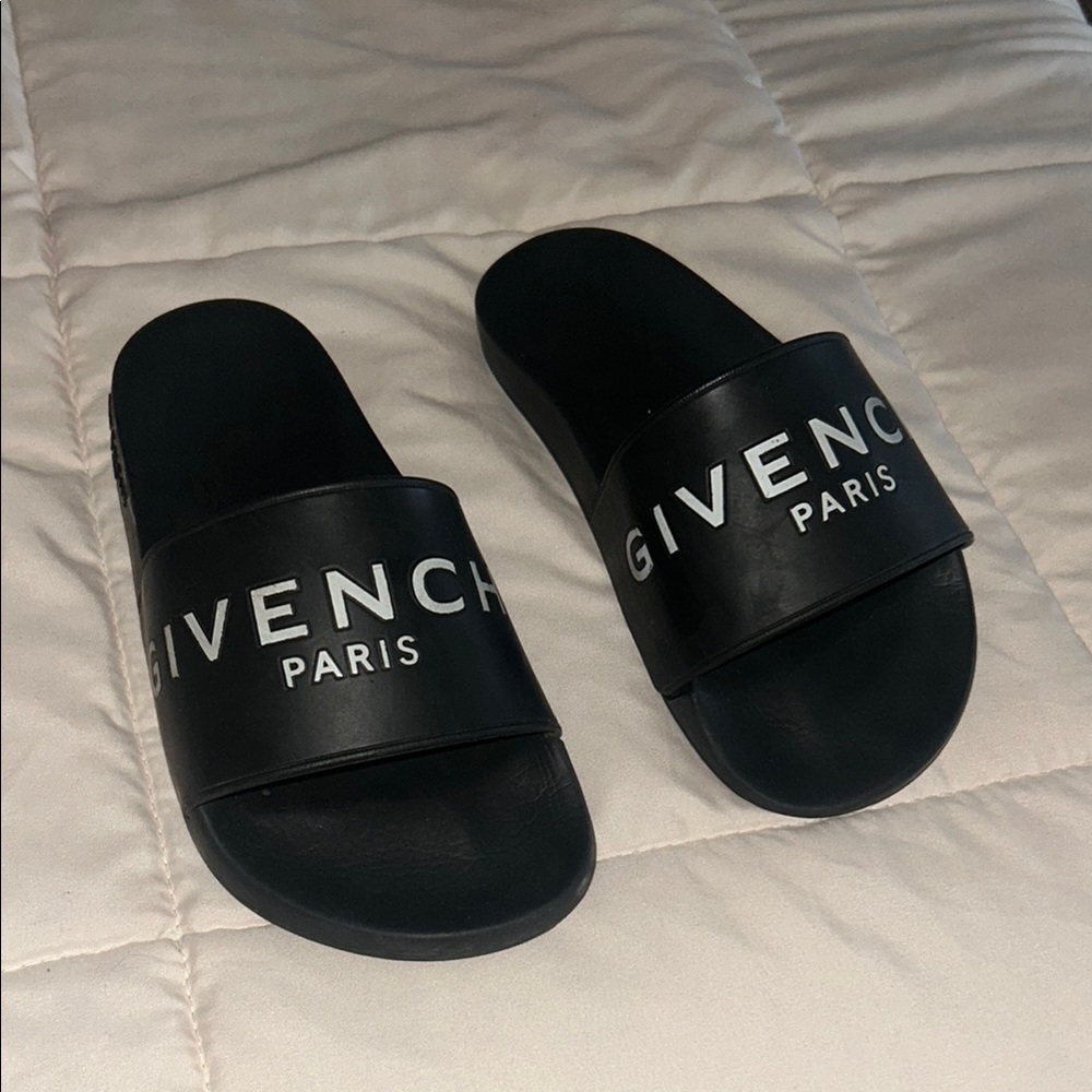 Authentic Givenchy Black Designer Slides - image 1